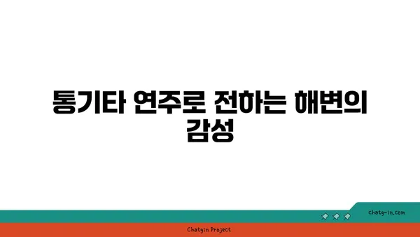 경포도에서 통기타 연주: 보라색 파도에 노래를 싣다