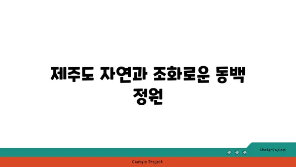 제주도 카멜리아힐에서 동백 정원의 아름다움을 만나보기