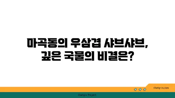 마곡동 맛집: 우삼겹 샤브샤브의 맛있는 진해성과 함께 이자카야 핫플레이스