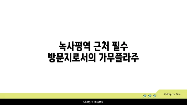 이태원의 가무플라주: 녹사평역 맛집 핫플레이스