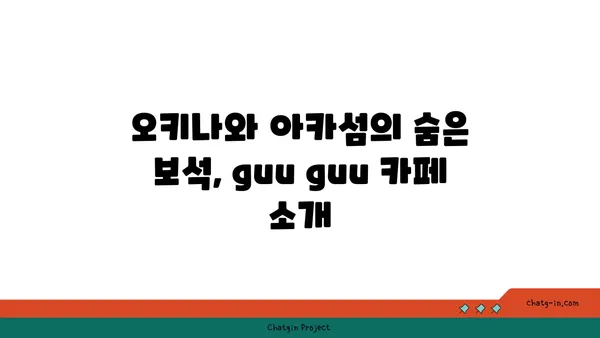 오키나와 아카섬의 자연 속 카페: guu guu