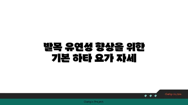 발목 유연성 강화를 위한 하타 요가 자세