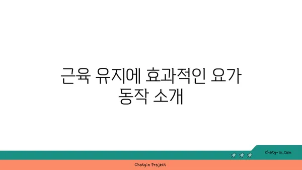 30대 남성의 근육 유지를 위한 요가 동작 추천