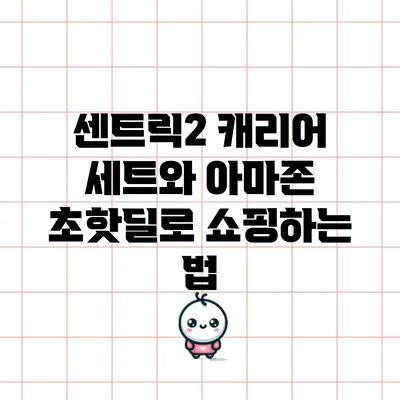 센트릭2 캐리어 세트와 아마존 초핫딜로 쇼핑하는 법