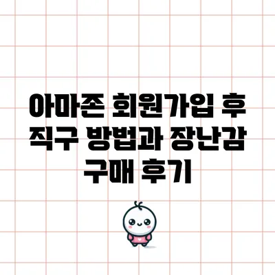 아마존 회원가입 후 직구 방법과 장난감 구매 후기