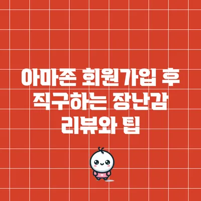 아마존 회원가입 후 직구하는 장난감 리뷰와 팁