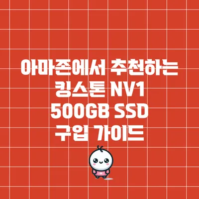 아마존에서 추천하는 킹스톤 NV1 500GB SSD 구입 가이드