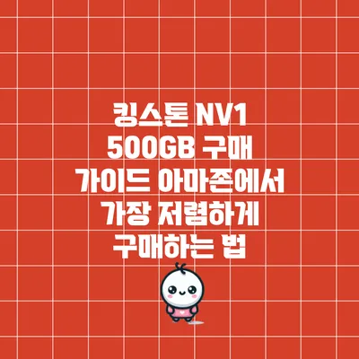 킹스톤 NV1 500GB 구매 가이드: 아마존에서 가장 저렴하게 구매하는 법