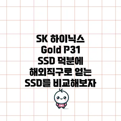 SK 하이닉스 Gold P31 SSD 덕분에 해외직구로 얻는 SSD를 비교해보자