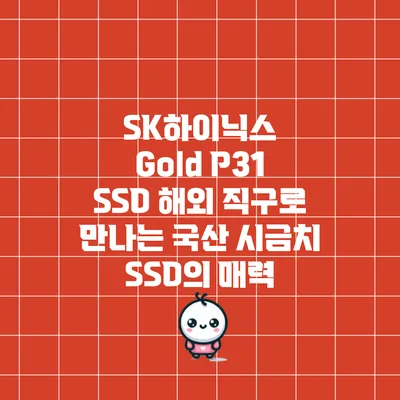 SK하이닉스 Gold P31 SSD: 해외 직구로 만나는 국산 시금치 SSD의 매력