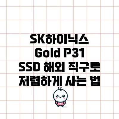 SK하이닉스 Gold P31 SSD 해외 직구로 저렴하게 사는 법