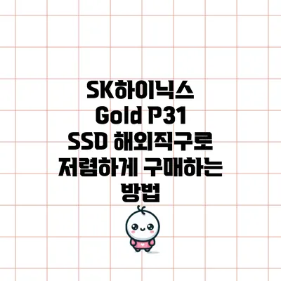 SK하이닉스 Gold P31 SSD 해외직구로 저렴하게 구매하는 방법