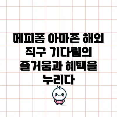 메피폼 아마존 해외 직구: 기다림의 즐거움과 혜택을 누리다