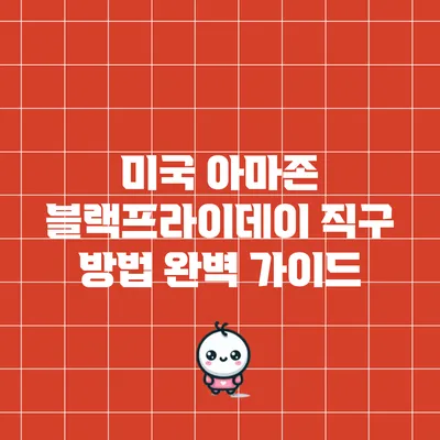 미국 아마존 블랙프라이데이 직구 방법 완벽 가이드