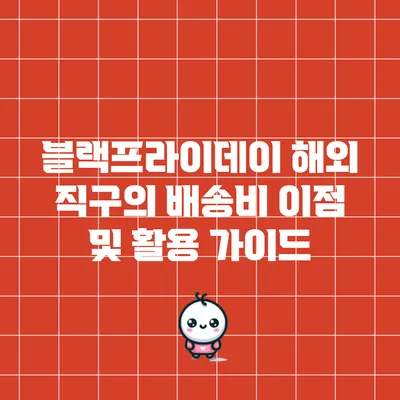 블랙프라이데이 해외 직구의 배송비 이점 및 활용 가이드