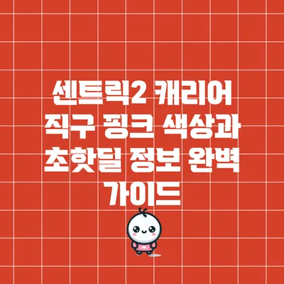 센트릭2 캐리어 직구 핑크 색상과 초핫딜 정보 완벽 가이드