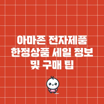 아마존 전자제품 한정상품 세일 정보 및 구매 팁