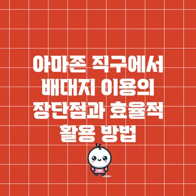 아마존 직구에서 배대지 이용의 장단점과 효율적 활용 방법