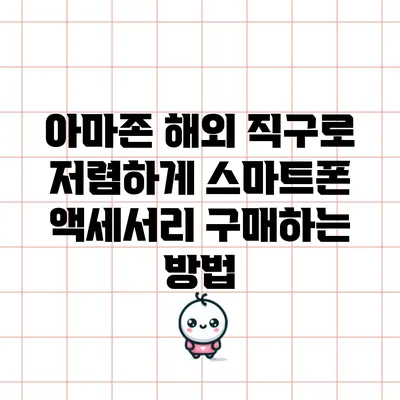 아마존 해외 직구로 저렴하게 스마트폰 액세서리 구매하는 방법