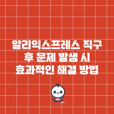 알리익스프레스 직구 후 문제 발생 시 효과적인 해결 방법