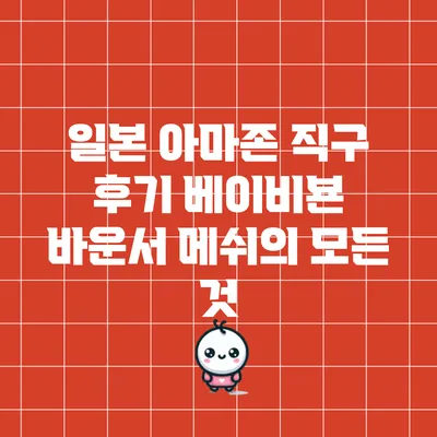 일본 아마존 직구 후기: 베이비뵨 바운서 메쉬의 모든 것