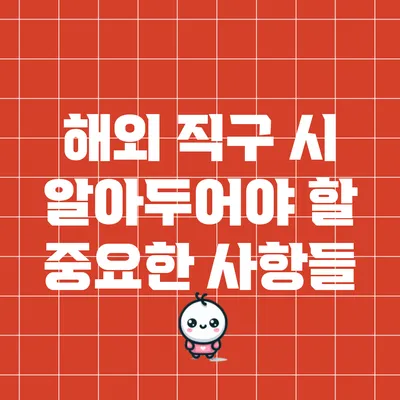 해외 직구 시 알아두어야 할 중요한 사항들