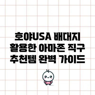 호야USA 배대지 활용한 아마존 직구 추천템 완벽 가이드