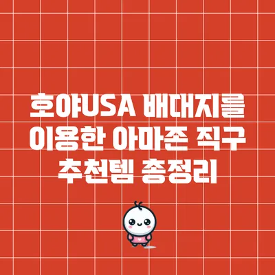 호야USA 배대지를 이용한 아마존 직구 추천템 총정리