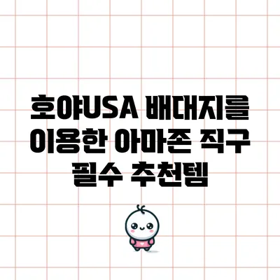 호야USA 배대지를 이용한 아마존 직구 필수 추천템