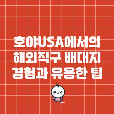 호야USA에서의 해외직구 배대지 경험과 유용한 팁