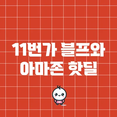 11번가 블프와 아마존 핫딜