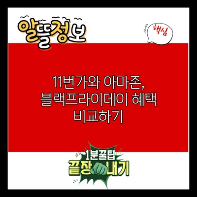 11번가와 아마존, 블랙프라이데이 혜택 비교하기