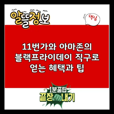 11번가와 아마존의 블랙프라이데이 직구로 얻는 혜택과 팁