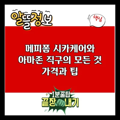 메피폼 시카케어와 아마존 직구의 모든 것: 가격과 팁