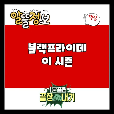 블랙프라이데이 시즌