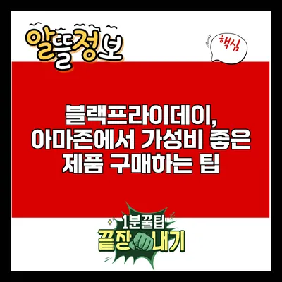 블랙프라이데이, 아마존에서 가성비 좋은 제품 구매하는 팁