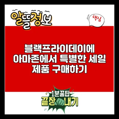 블랙프라이데이에 아마존에서 특별한 세일 제품 구매하기