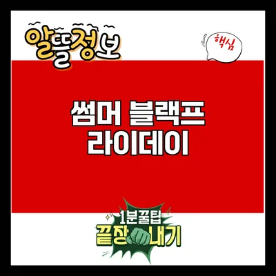 썸머 블랙프라이데이