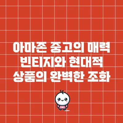 아마존 중고의 매력: 빈티지와 현대적 상품의 완벽한 조화