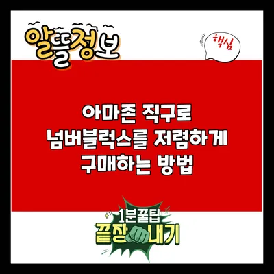 아마존 직구로 넘버블럭스를 저렴하게 구매하는 방법