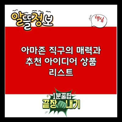 아마존 직구의 매력과 추천 아이디어 상품 리스트