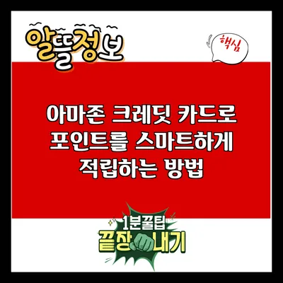 아마존 크레딧 카드로 포인트를 스마트하게 적립하는 방법