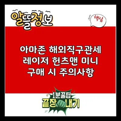 아마존 해외직구관세: 레이저 헌츠맨 미니 구매 시 주의사항