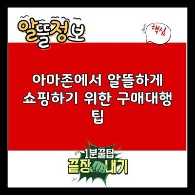 아마존에서 알뜰하게 쇼핑하기 위한 구매대행 팁