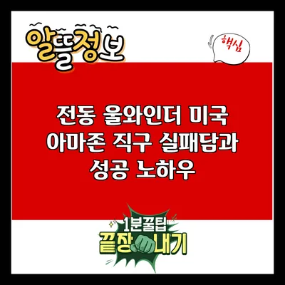 전동 울와인더: 미국 아마존 직구 실패담과 성공 노하우