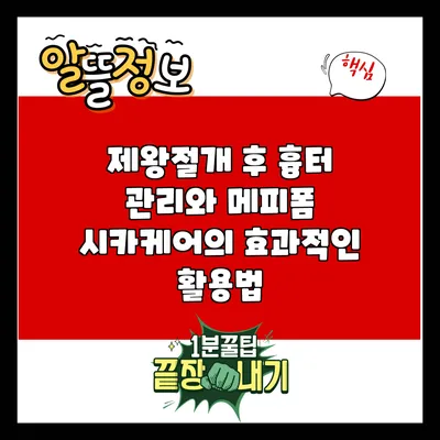 제왕절개 후 흉터 관리와 메피폼 시카케어의 효과적인 활용법