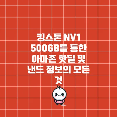 킹스톤 NV1 500GB를 통한 아마존 핫딜 및 낸드 정보의 모든 것