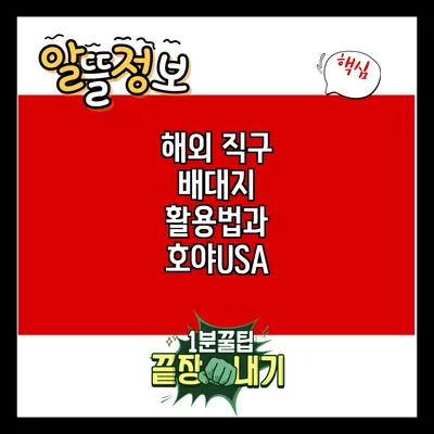 해외 직구 배대지 활용법과 호야USA