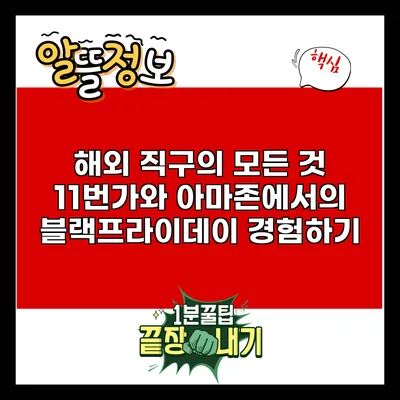 해외 직구의 모든 것: 11번가와 아마존에서의 블랙프라이데이 경험하기