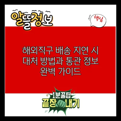 해외직구 배송 지연 시 대처 방법과 통관 정보 완벽 가이드